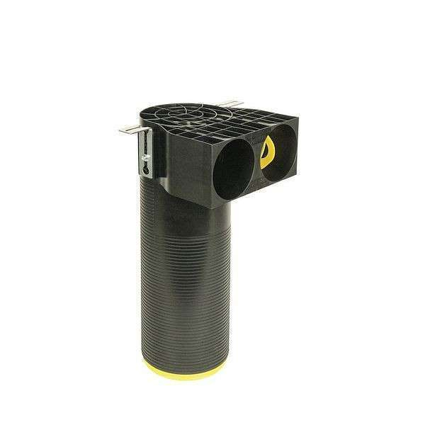 Sortie 90° pour bouche d'aération 2 x Ø 90 mm - DN 125 - Profi-air classic - 78390381 FRAENKISCHE FRANCE - 78390381 