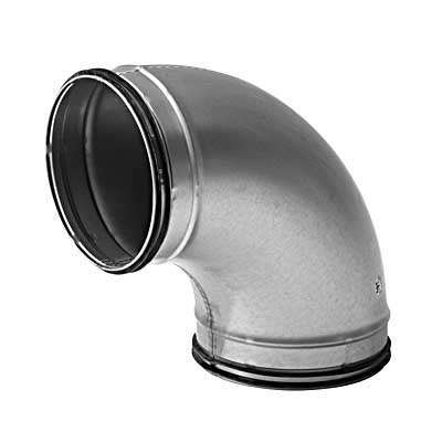 Coude 90° Galva D160 à joints - COUD90GALD160J ECONONAME - COUD90GALD160J 