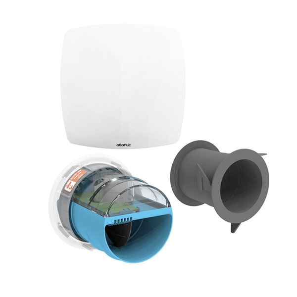 Kit piquage pour vmc hygrogenius - E-Twiste and Go Salle de bain + WC  Ø80 ATLANTIC - 526292 