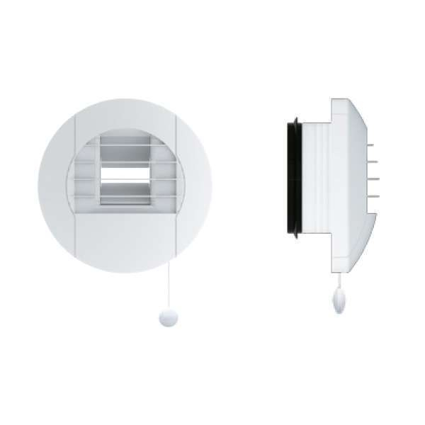 Bouche d'extraction hygroréglable WC - ALIZE TEMPO 5/30-80 à cordon D80 - 905690 EOLIANCE - 905690 