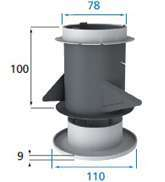 Bouche extract./insuffl. manchon court - ONDEA 80 P - 521630 ATLANTIC - 521630 