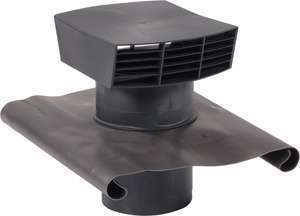 Chapeau de toiture D150/160 plastique noir - CT 150/160 P ardoise - 875463 S&P UNELVENT - 875463 