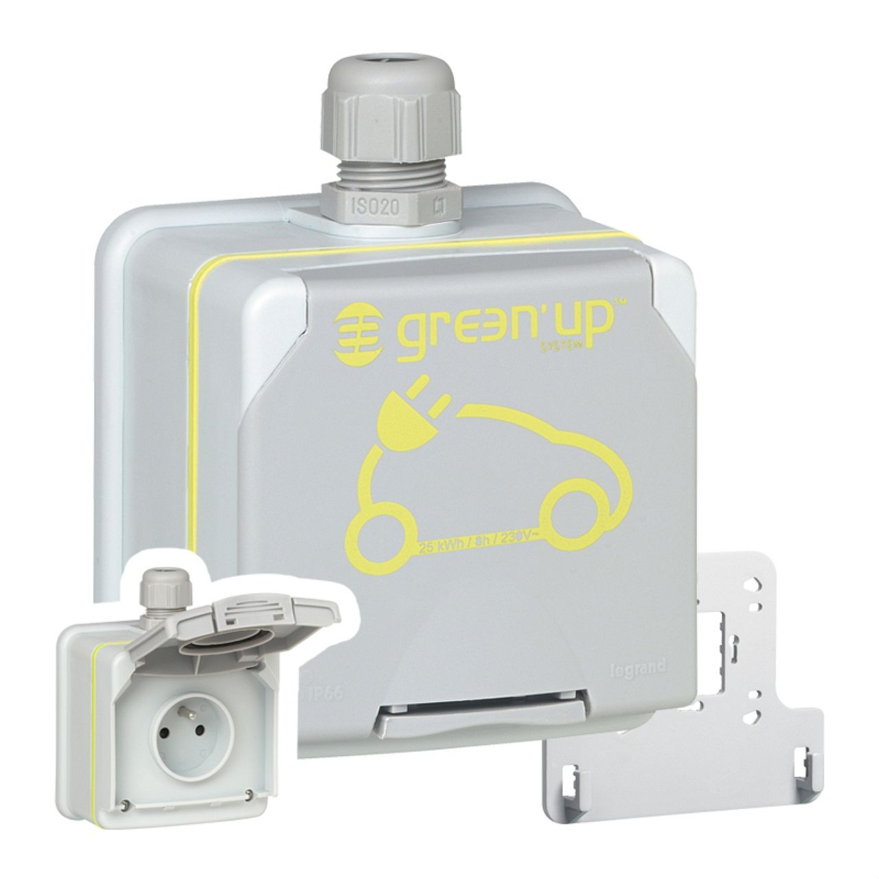 Prise saillie Green'up Access véhicule électrique Modes 1/2 IP66 IK08 16A 230V