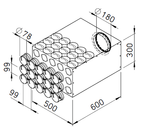 Collecteur interméd. 15x75/180 - FRS-VK 15-75/180 - 3848 HELIOS VENTILATEURS - 3848 