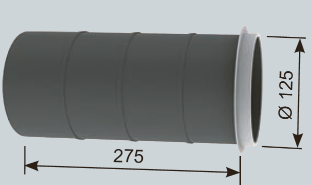 Manchon long pour bouche ⌀125 - MD 125 AJ - 422289 ATLANTIC - 422289 