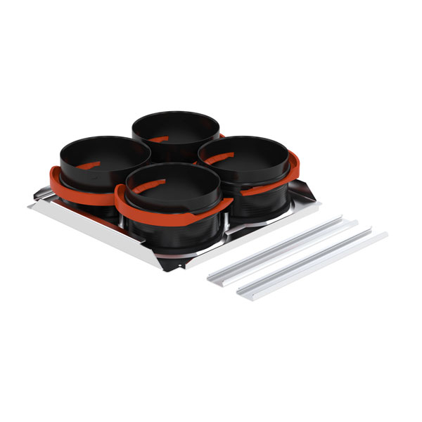 Plaque de montage 4x90/P -Caisson Silencieux - CW220 - 990323611 ZEHNDER COMFOSYSTEMS - 990323611 