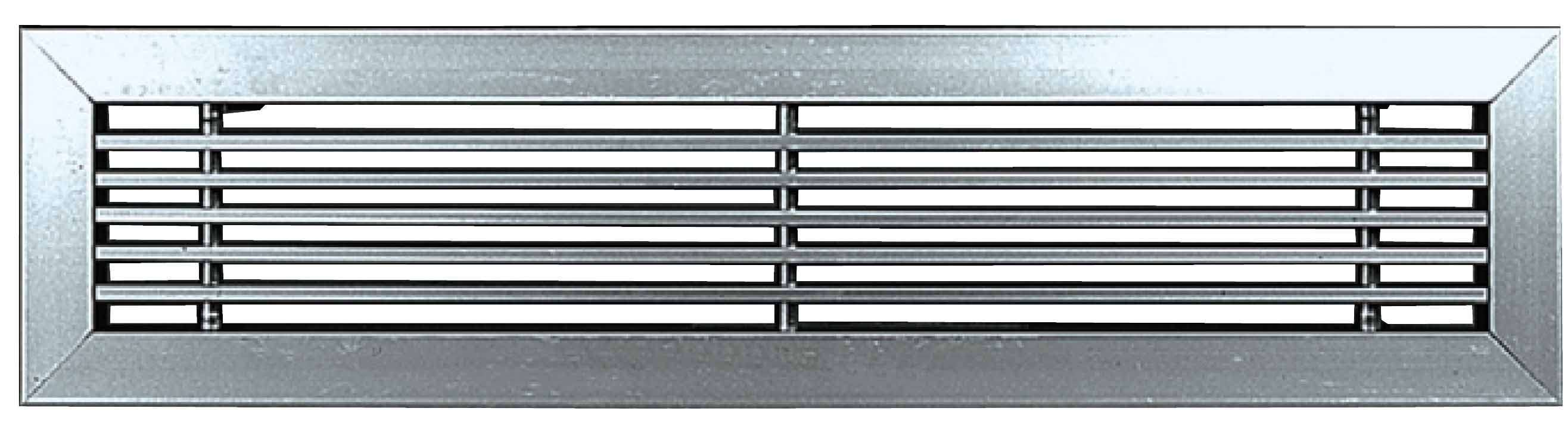 Grille linéaire de soufflage ou de reprise à ailettes fixes. Couleur aluminium - GLF-1000X150 - 852045 S&P UNELVENT - 852045 