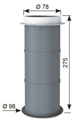 Manchon long pour bouche ⌀80 - MD 80 AJ - 422011 ATLANTIC - 422011 