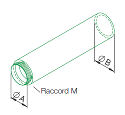 2m Conduit droit ⌀160 + raccord Mâle - IP 160/2000 - 9447 HELIOS VENTILATEURS - 9447 