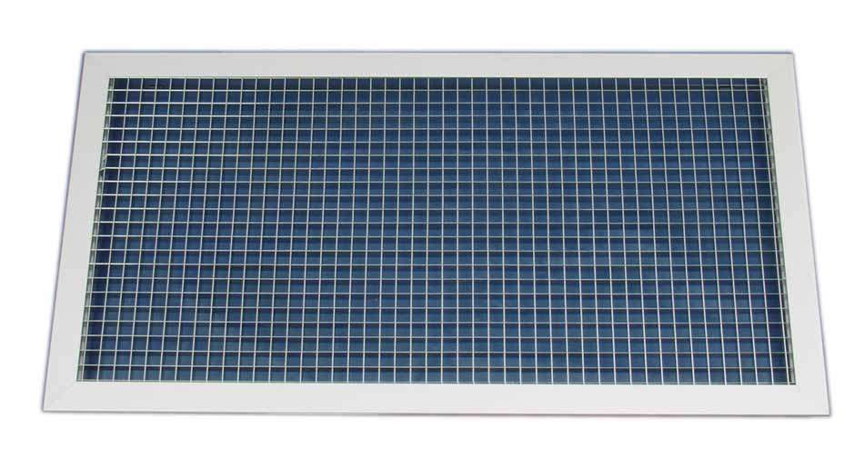 Grille linéaire de reprise à mailles carrées. Couleur aluminium - GRM 300 X150 - 852471 S&P UNELVENT - 852471 