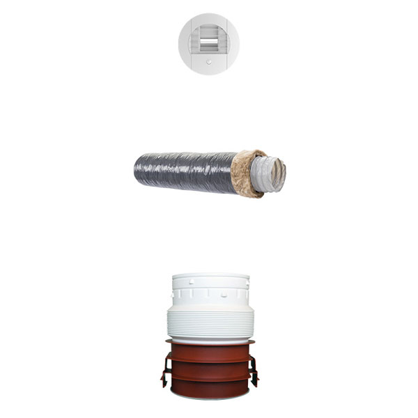 Kit bouche sanitaires avec gaine GP Iso - BEHS/W DP 15-45/45 - 607869 S&P UNELVENT - 607869 