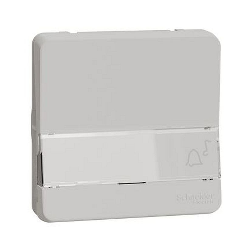 Mureva Styl - Bouton poussoir porte-etiquette - composable - IP55 - IK08 - blanc