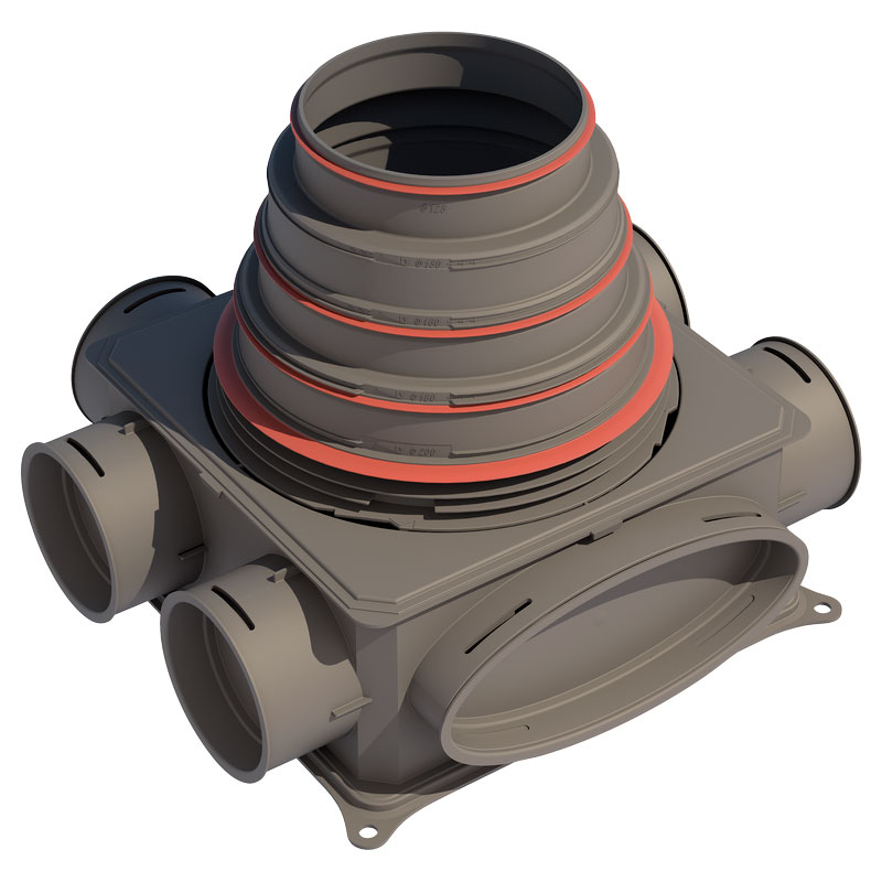 Caisson de distribution multidiamètre 6 piquages - DB206 Air Excellent UBBINK - 188960 