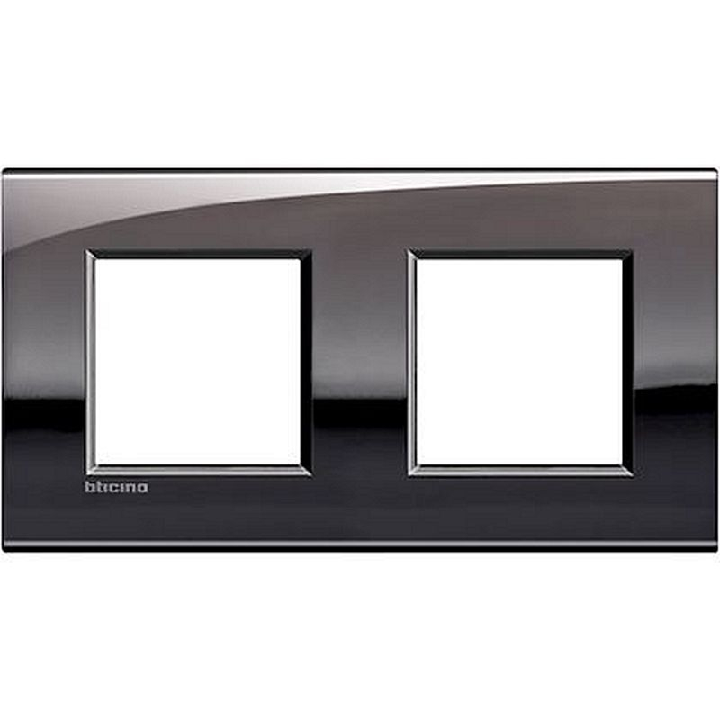 Plaque Livinglight Air Brillant 2+2 modules horizontal ou vertical - Étain