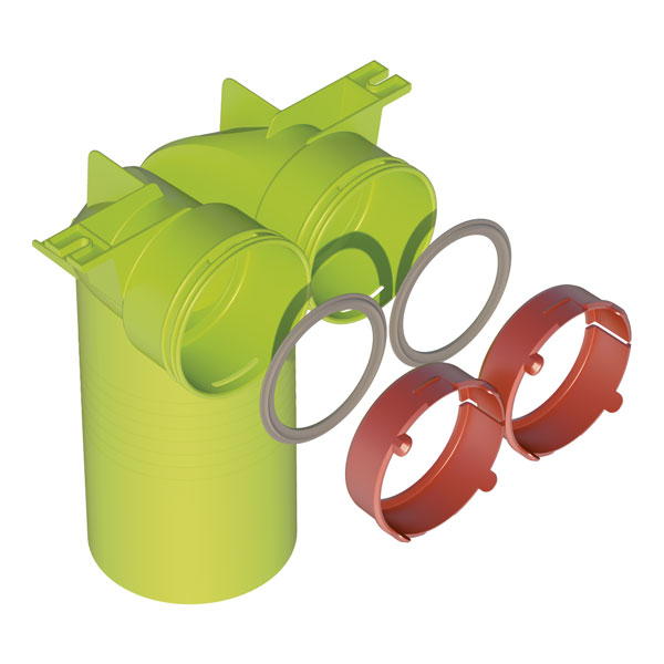 Kit té 90° circulaire pour bouche - AE48C Air Excellent - 188629 UBBINK - 188629 