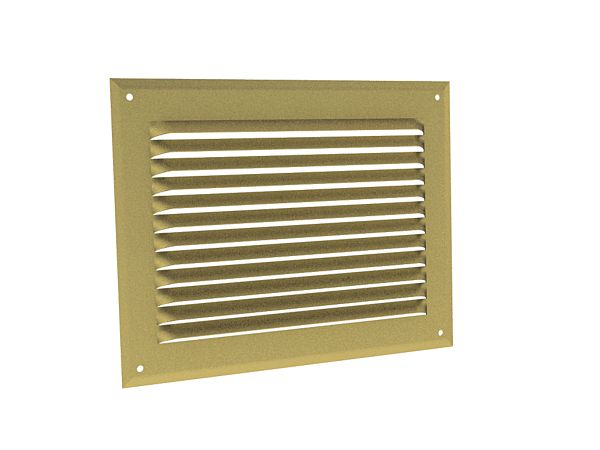 Grilles à auvents en aluminium prélaqué doré - GA DO 190 x 140 - 8033 ANJOS - 8033 