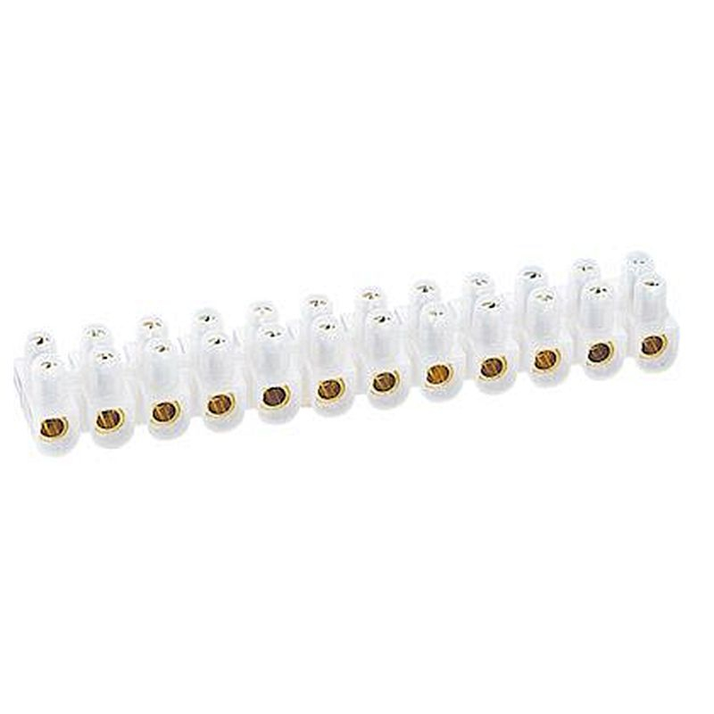 Barrette de connexion Nylbloc avec capacité assignée 10mm² - blanc