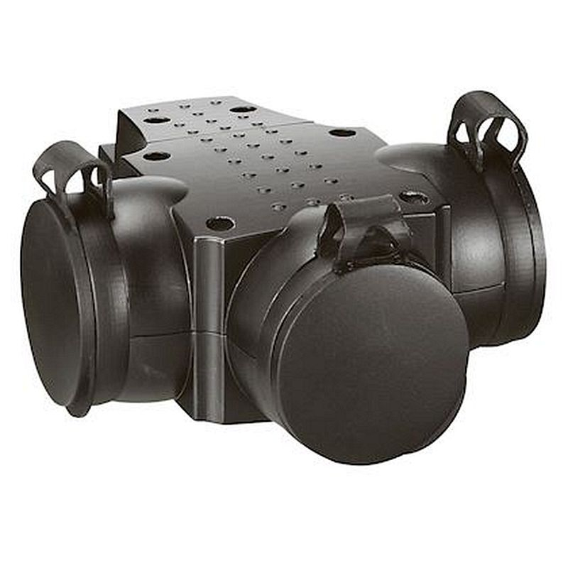 Prolongateur caoutchouc 3x2P+T 16A IP44 IK08 avec anneau de suspension