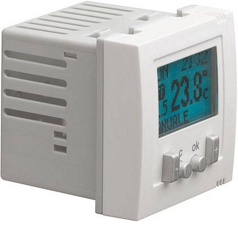 Systo thermostat d'ambiance électronique programmable 2 modules Blanc