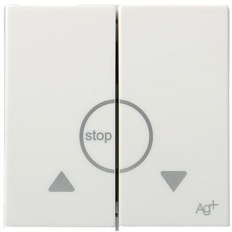 Systo double poussoir volet roulant 2 modules Blanc Anti-bactérien