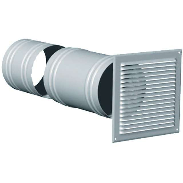 Grille de façade avec manchon télescopique. - PAF 355 - 875314 S&P UNELVENT - 875314 