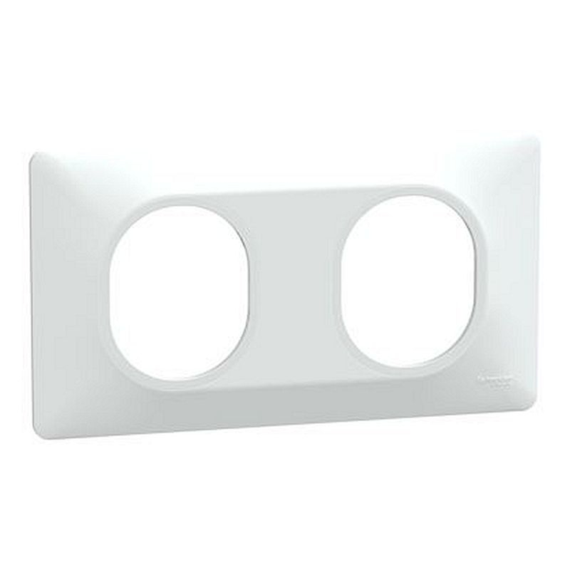 Ovalis - Lot de 180 plaques - 2 postes Horizontal - finition de coloris blanc