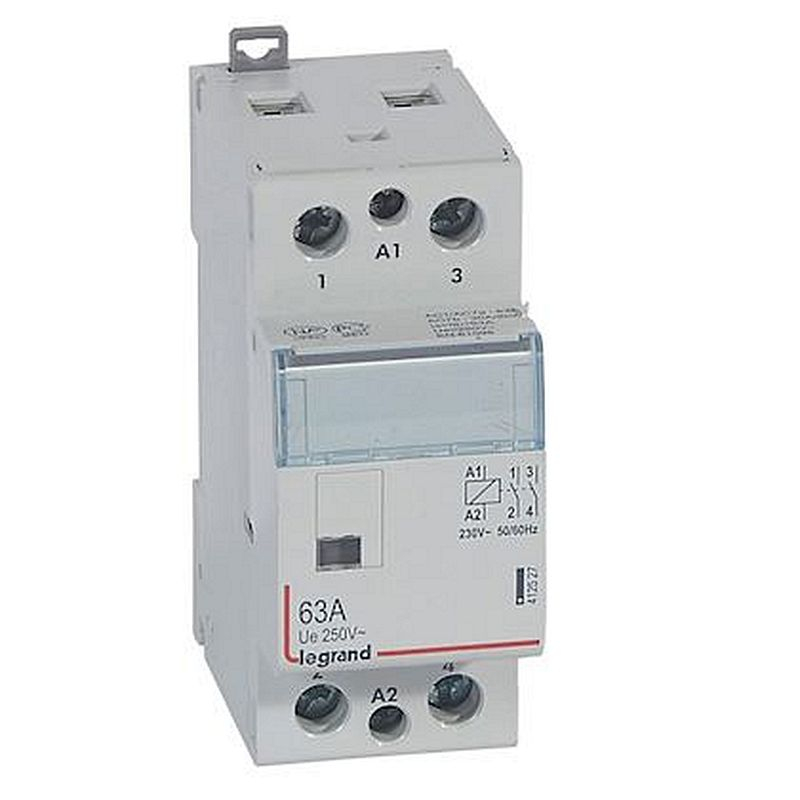 Contacteur de puissance bobine 230V~ - 2P - 250V~~ - 63A - 2 F - 2 modules