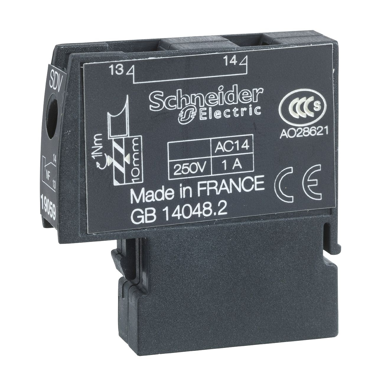 Multi9 - NG125 - contact signal-défaut SDV - 1O 2A/250Vca