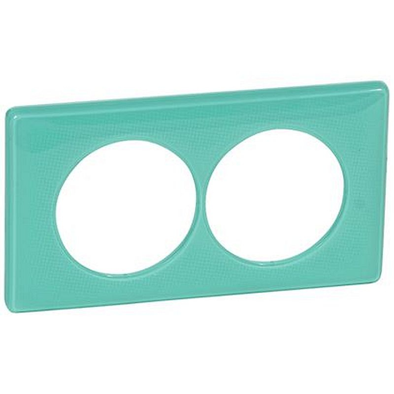 Plaque Céliane Memories 2 postes pour rénovation entraxe 57mm - Turquoise 50's