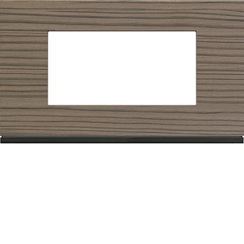 Plaque gallery 4 modules entraxe 57mm matiere grey wood