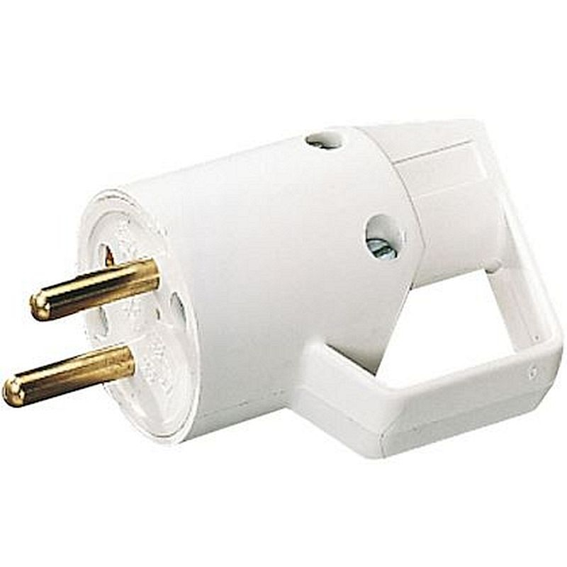 Fiche mâle 16A 2P+T anneau blanc
