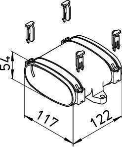 Manchon pour conduit 114x51 - FRS-VM 51 - 3862 HELIOS VENTILATEURS - 3862 