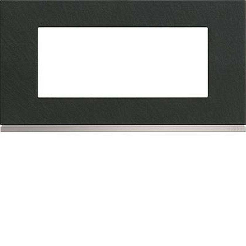 Plaque gallery 5 modules entraxe 71mm matiere dark rock