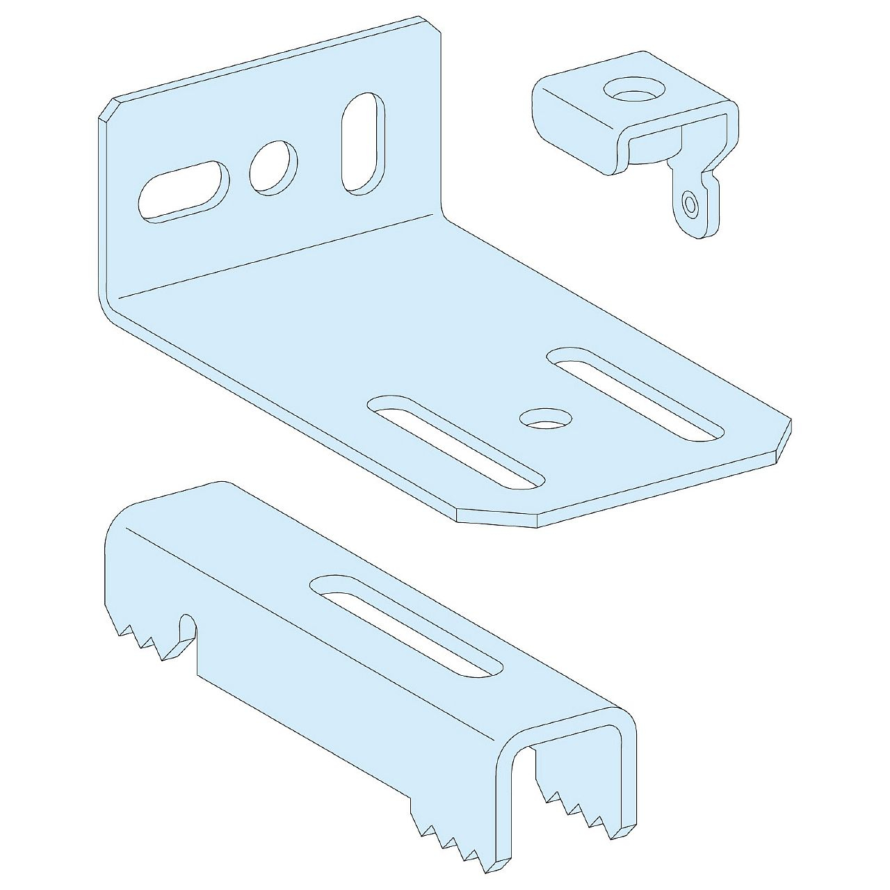 PrismaSeT P Active - Kit de fixation sol/mur - lot 2 équerres et 4 brides