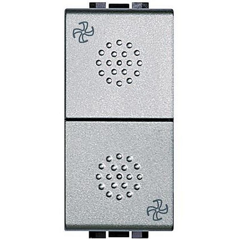 Double-poussoir avec stop 16A 250V~ Livinglight - Tech - 1 module