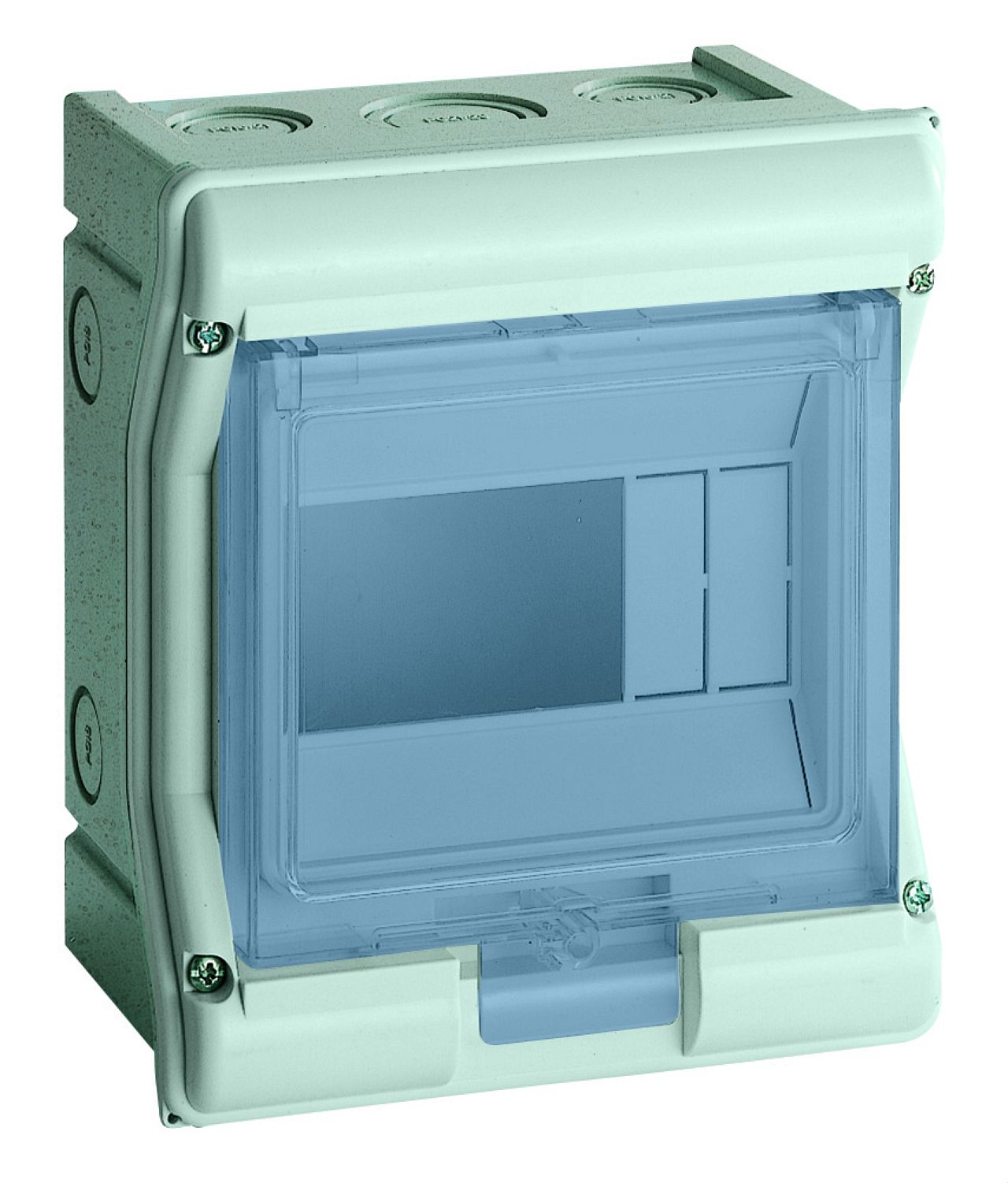 Coffret étanche vector IP55 1 rangée 4+2 modules h 190mm l 165mm