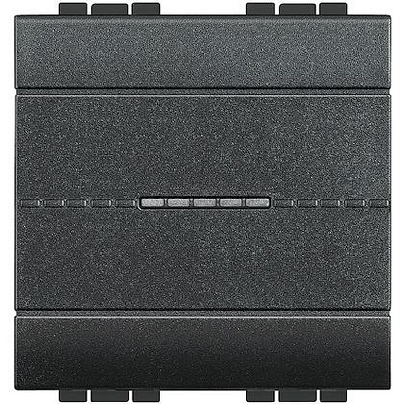 Permutateur Livinglight 16AX 250V~ à bornes à vis - Anthracite - 2 modules