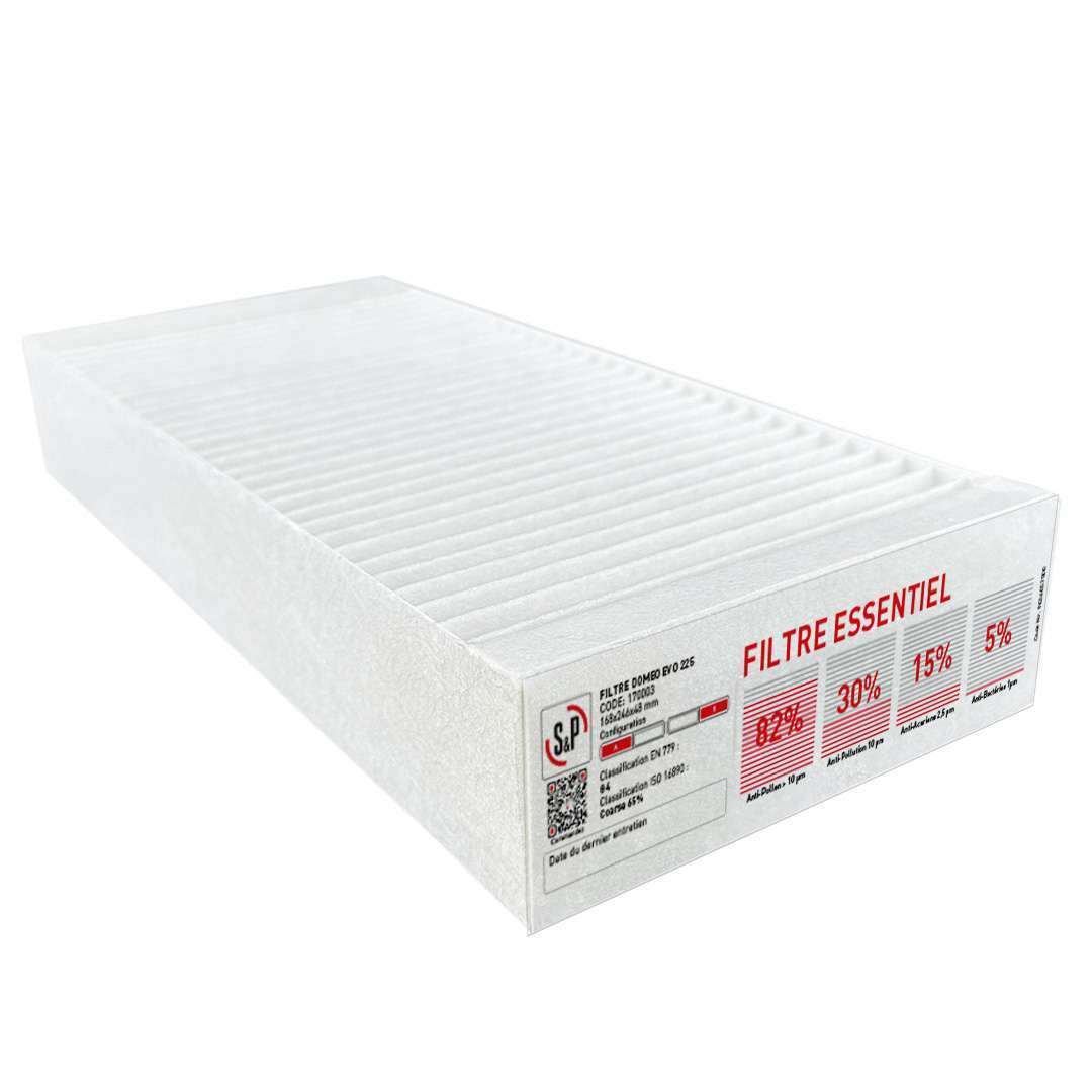 Filtre G4 pour DOMEO EVO 225 - FILTRE G4 DOMEO EVO 225 - 170003 S&P UNELVENT - 170003 