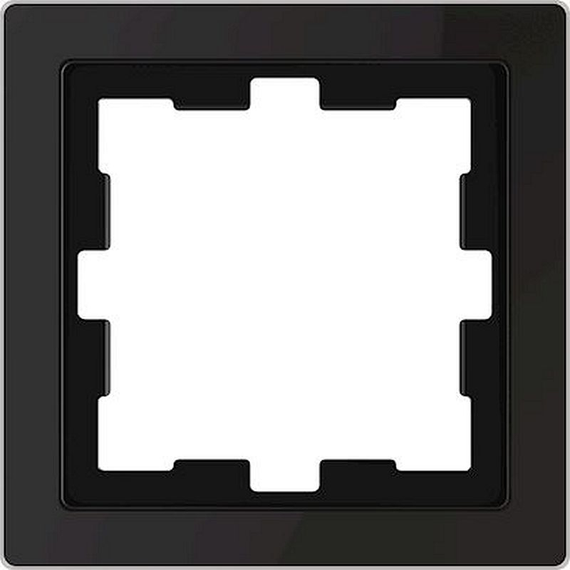 D-Life - cadre de finition - verre - noir - 1 poste