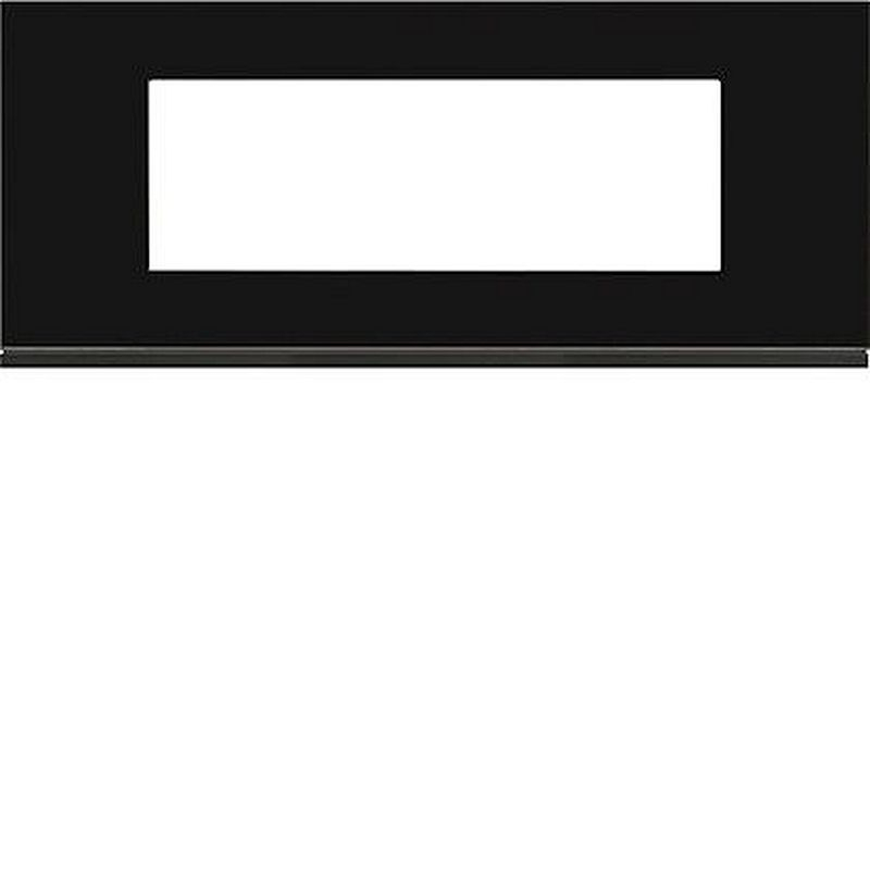 Plaque gallery 6 modules entraxe 57mm matiere midnight glass