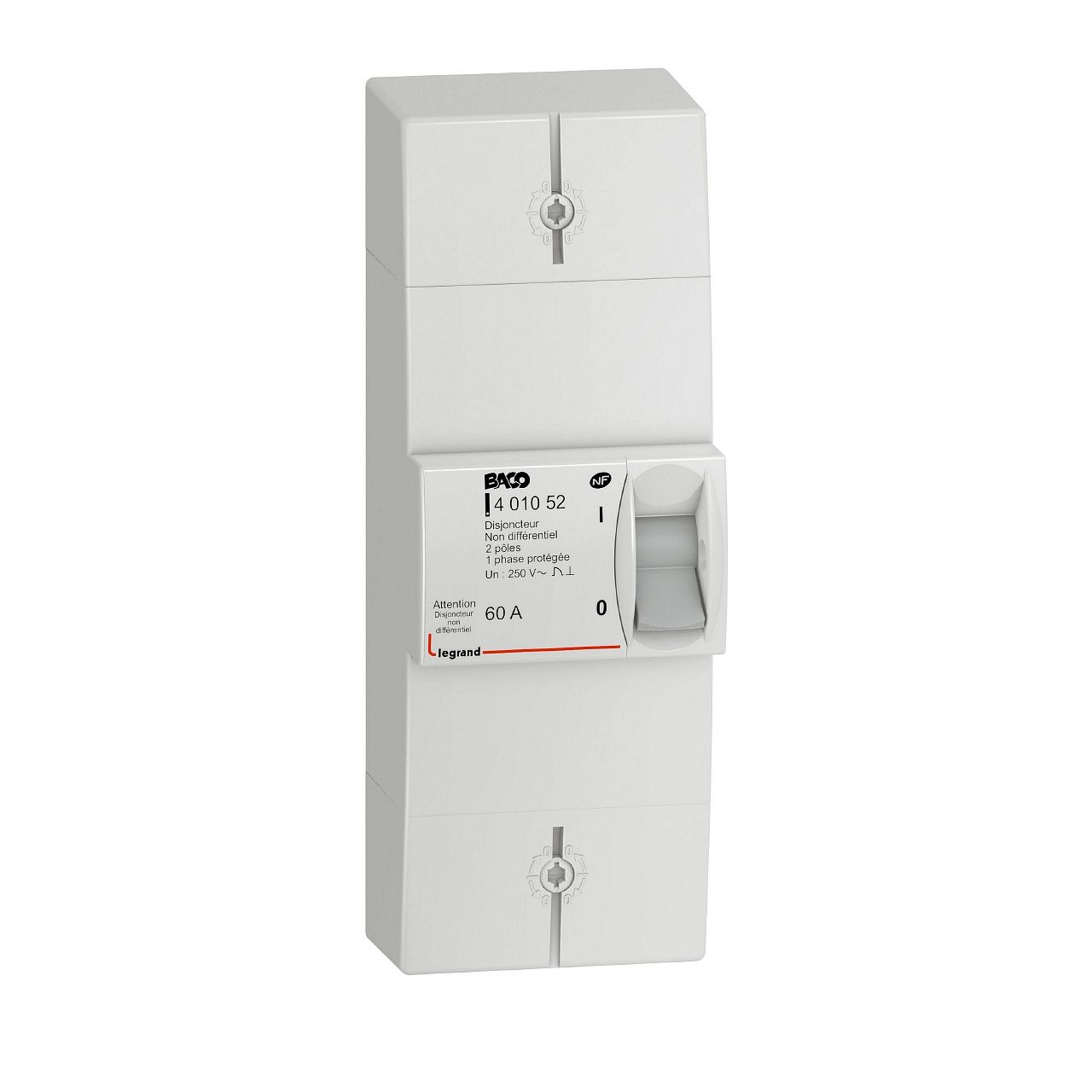 Disjoncteur branchement Enedis bipolaire non différentiel 60A non réglable