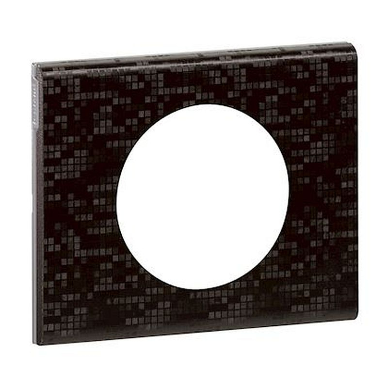 Plaque Céliane Matières 1 poste - finition Cuir Pixel