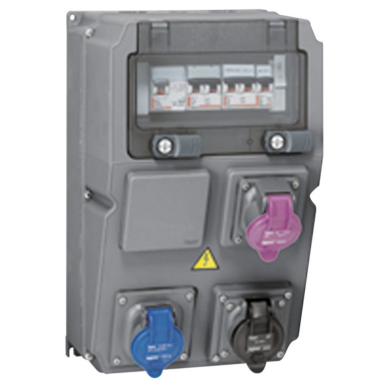 Coffret multiprise Hypra IP44 - 3 prises + disj. + inter diff + transformateur