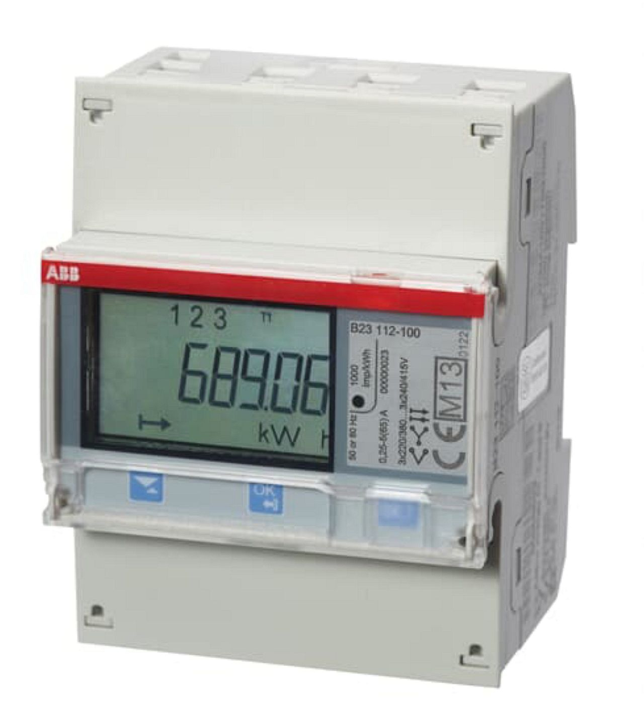Compteur B23 Triphase Modbus Mesure Directe 65A Steel Mid