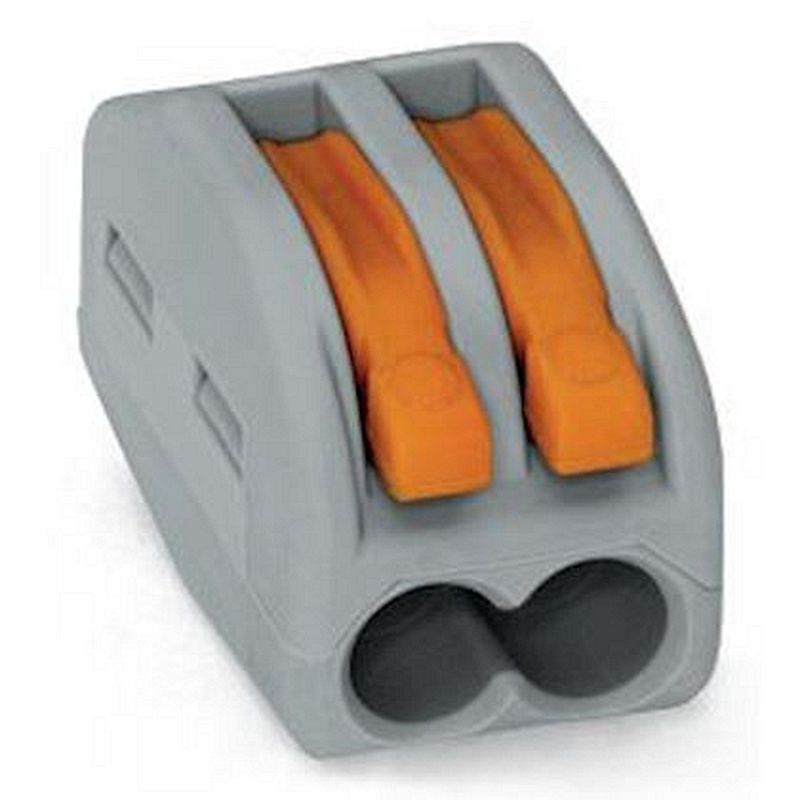 Borne WAGO 222 2x4mm² à leviers souple & rigide