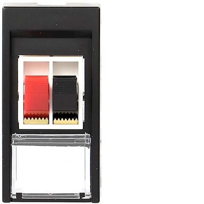 Systo prise haut parleur 1 module Noire