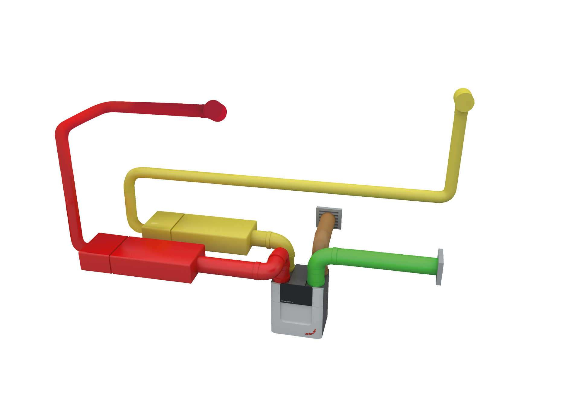 Kits VMC Double-flux et réseau de distribution d’air - ComfoKit ComfoAir Q 350 DN 90 - 30003156 ZEHNDER COMFOSYSTEMS - 30003156 
