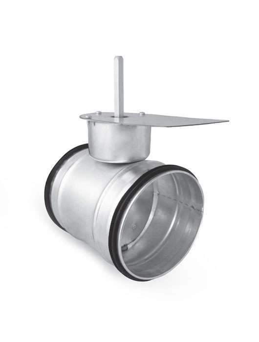 Registre d’équilibrage galva à joints volet plein motorisable 125 mm - REVPLAM125 - REGGALVPLAM125 ECONONAME - REGGALVPLAM125 