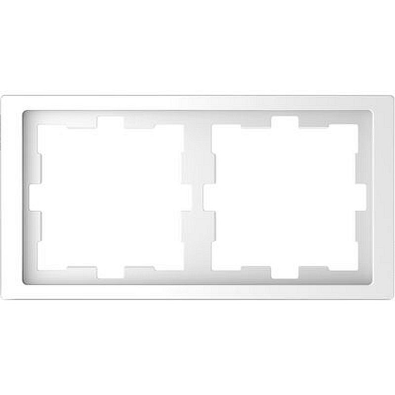 D-Life - cadre de finition - blanc lotus - 2 postes