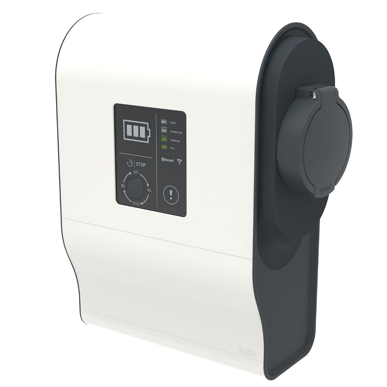 Borne VE mono Green'up Premium avec protection 3,7kW à 4,6kW Mode 3 plastique
